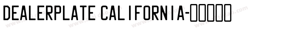 dealerplate california字体转换